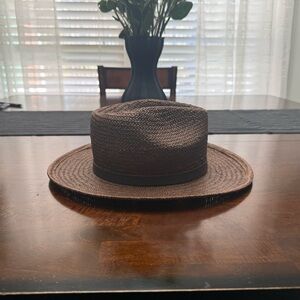 Men's Brown, Blue and Black - Fedora Hat